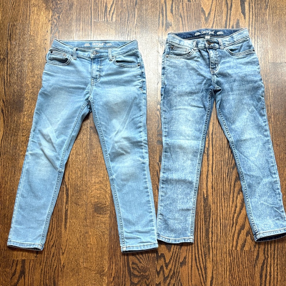 Cat & Jack Light Blue Boy’s Size 8 Skinny Jeans. Lot of 2.